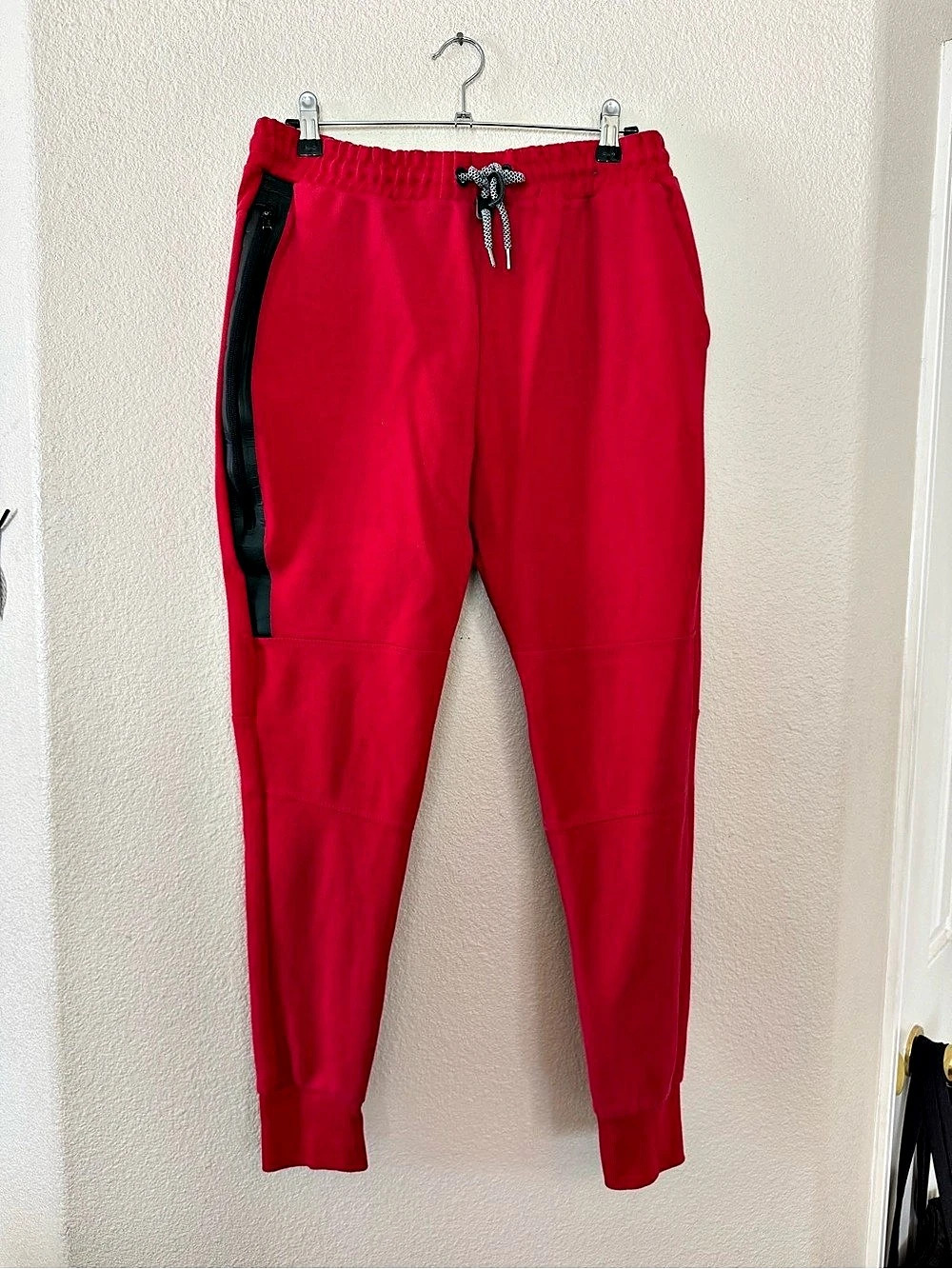 Galaxy Fleece Red Jogger Pants Men’s Size L